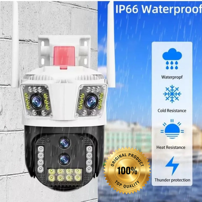 Camara Seguridad Wifi 3 Pantallas Sirena